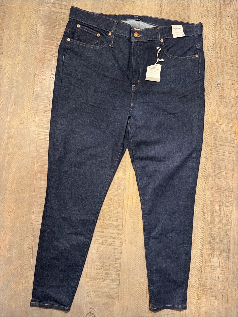 J. Crew Dark Indigo Toothpick Skinny Jeans Size 35 (20 equivalent)